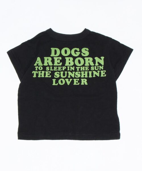 DENIM DUNGAREE(デニムダンガリー)の「天竺 SNOOPY BORN Tシャツ(Tシャツ/カットソー・キッズ・ブラック/ライトブラウン/ホワイト・100/110/120/90)」の2枚目の写真
