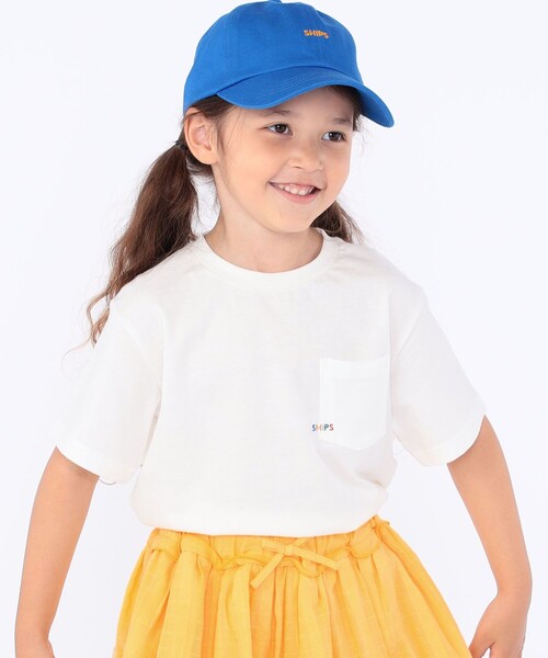 SHIPS（シップス）の「【WEB限定】SHIPS KIDS:100～160cm /〈家族おそろい〉SHIPS マイクロロゴ Tシャツ（Tシャツ/カットソー・キッズ・ホワイト/ブラック/ライトグリーン/ネイビー/ラベンダー/キャメル/ホワイト系/オレンジ/ライトブルー・100/110/120/130/S/145/M/160）」の19枚目の写真