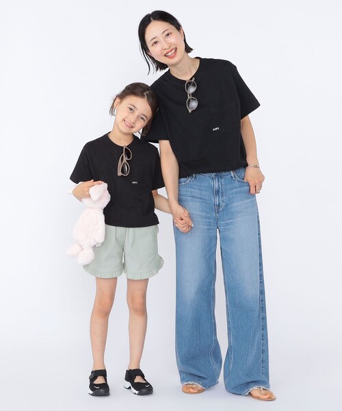 SHIPS（シップス）の「【累計販売数1万枚突破!!】【WEB限定】SHIPS KIDS:100～160cm /SHIPS マイクロロゴ Tシャツ（Tシャツ/カットソー・キッズ・ホワイト/ブラック/ライトグリーン/ネイビー/ラベンダー/キャメル/ホワイト系/オレンジ/ライトブルー・100/110/120/130/S/145/M/160）」の20枚目の写真