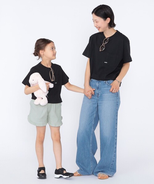 SHIPS（シップス）の「【累計販売数1万枚突破!!】【WEB限定】SHIPS KIDS:100～160cm /SHIPS マイクロロゴ Tシャツ（Tシャツ/カットソー・キッズ・ホワイト/ブラック/ライトグリーン/ネイビー/ラベンダー/キャメル/ホワイト系/オレンジ/ライトブルー・100/110/120/130/S/145/M/160）」の21枚目の写真