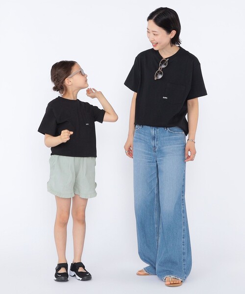 SHIPS（シップス）の「【累計販売数1万枚突破!!】【WEB限定】SHIPS KIDS:100～160cm /SHIPS マイクロロゴ Tシャツ（Tシャツ/カットソー・キッズ・ホワイト/ブラック/ライトグリーン/ネイビー/ラベンダー/キャメル/ホワイト系/オレンジ/ライトブルー・100/110/120/130/S/145/M/160）」の22枚目の写真