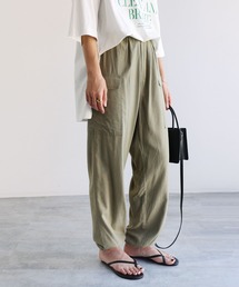 andme | リネン混ドロストイージーカーゴパンツ(カーゴパンツ)