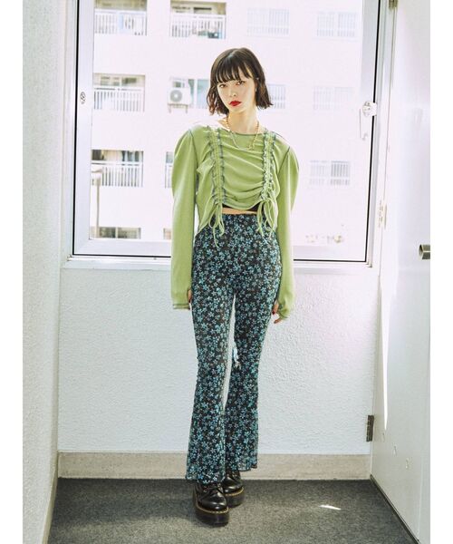 jouetie（ジュエティ）の「メッシュフィットフレアパンツ（その他パンツ・レディース・ブラック/グリーン/その他1/その他2・MEDIUM）」の12枚目の写真