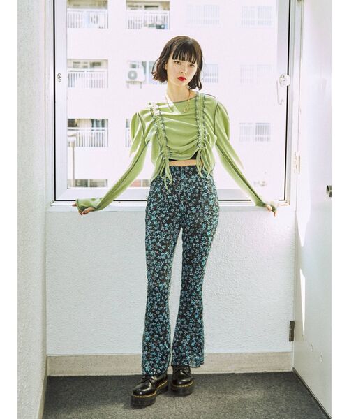 jouetie（ジュエティ）の「メッシュフィットフレアパンツ（その他パンツ・レディース・ブラック/グリーン/その他1/その他2・MEDIUM）」の11枚目の写真