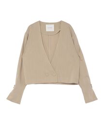 ノーカラータックスリーブジャケット