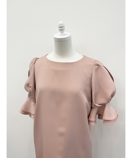 Areeam（アリーム）の「袖タックワンピース（ドレス・レディース・ライトピンク/ブラック・FREE）」の15枚目の写真
