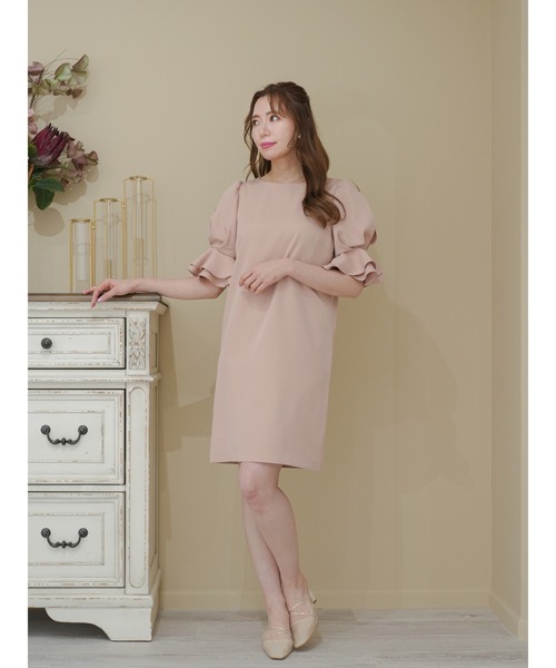 Areeam（アリーム）の「袖タックワンピース（ドレス・レディース・ライトピンク/ブラック・FREE）」の17枚目の写真