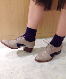 サイドオープンオックスフォードシューズ