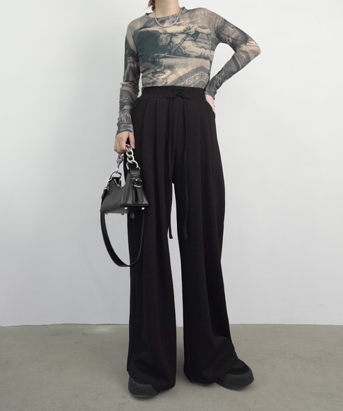 c.u.l（シーユーエル）の「デザインプリントパワーネットシアートップス culw213（Tシャツ/カットソー・レディース・ブルー/ブルー系その他・FREE）」の20枚目の写真