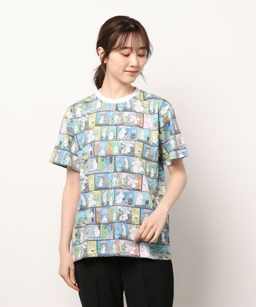 MOOMIN（ムーミン）の「【 MOOMIN 】 総柄クールTシャツ (ムーミン谷