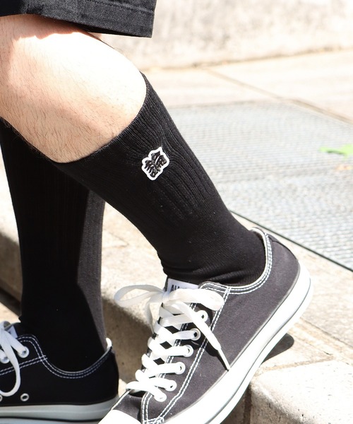 LONELY/論理（ロンリー）の「LONELY(論理)/ロンリー SOCKS ロゴ靴下 2足セット（ソックス/靴下・メンズ・ホワイト×ブラック・FREE）」の4枚目の写真