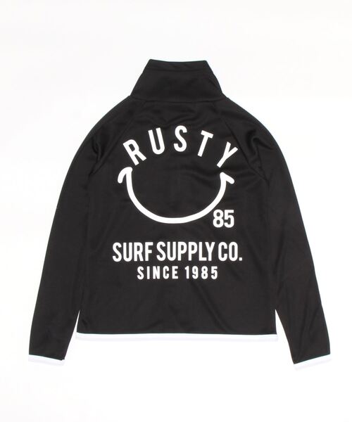 RUSTY（ラスティ）の「【RUSTY:ラスティー】キッズラッシュガード  スマイルシリーズ（ラッシュガード・キッズ・ホワイト/ライトブルー/ブラック/イエロー/ネイビー/ピンク・100/110/120/130/140/150/160）」の7枚目の写真