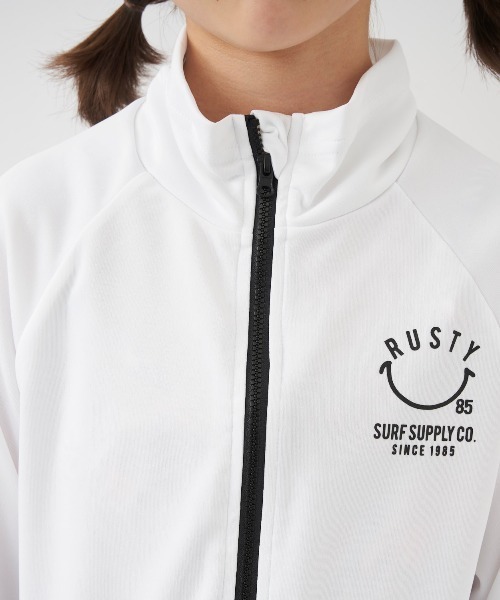 RUSTY（ラスティ）の「【RUSTY:ラスティー】キッズラッシュガード  スマイルシリーズ（ラッシュガード・キッズ・ホワイト/ライトブルー/ブラック/イエロー/ネイビー/ピンク・100/110/120/130/140/150/160）」の19枚目の写真