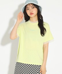 PINK-latte | フェイクチュールレイヤードTシャツ(Tシャツ/カットソー)