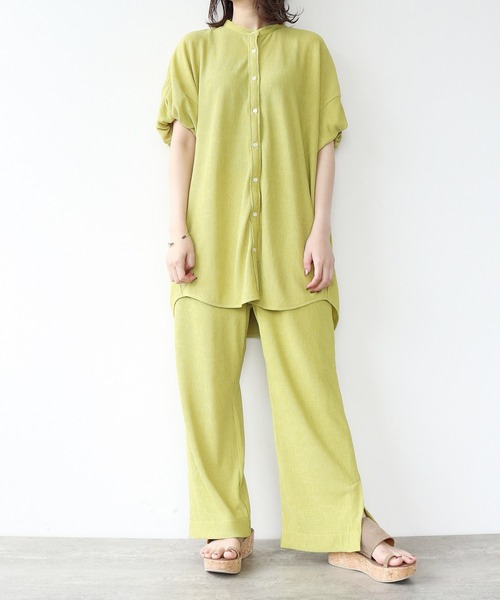 【セール】Sugar Rose / tuck flare pants(スリット入りワイドパンツ)（その他パンツ）｜DRESSLAVE（ドレスレイブ）