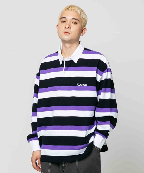 XLARGE（エクストララージ）の「STRIPED RUGBY SHIRT（Tシャツ