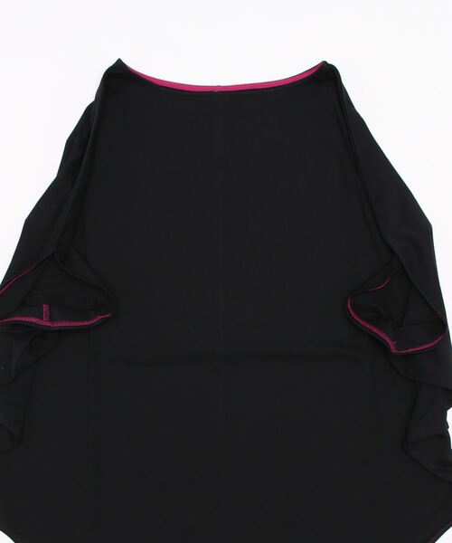 Q(キュー)の「エアリーラウンドT(Tシャツ/カットソー・レディース・ホワイト/ブラック/ワインレッド・MEDIUM)」の9枚目の写真