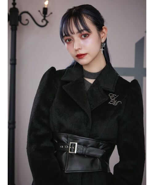 EATME（イートミー）の「E/Mロゴブローチ（ブローチ/コサージュ・レディース・ピンク/ブラック・FREE）」の4枚目の写真