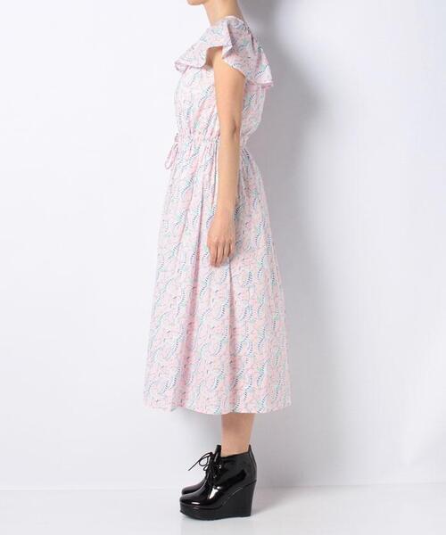 美品　agnès b. アニエスベーハートプリント　ワンピース　ロング　36 agnes b. - トゥービーバイアニエスベー ハート 総柄 膝丈ワンピース
