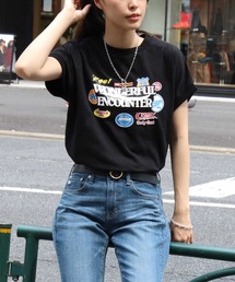 HONEYSUCKLE ROSE | 【HONEYSUCKLE ROSE】フレンチスリーブプリントTシャツ(Tシャツ/カットソー)