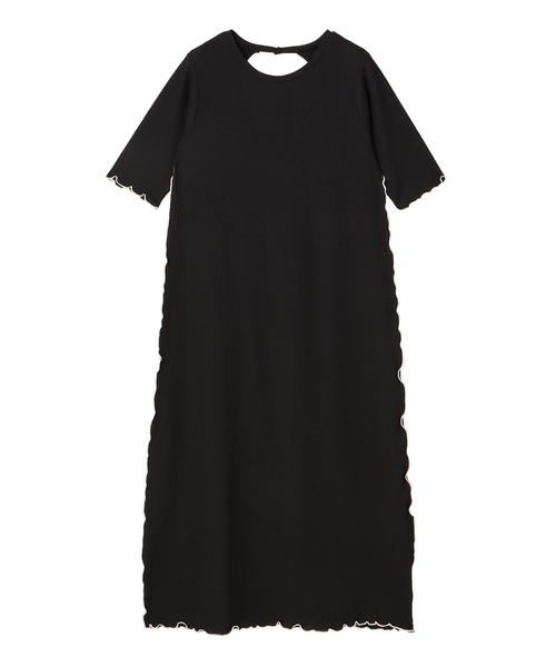 CHILLE（チル）の「配色メローワンピース（ワンピース・レディース・ブラック/オリーブ/ブルー・FREE）」の19枚目の写真