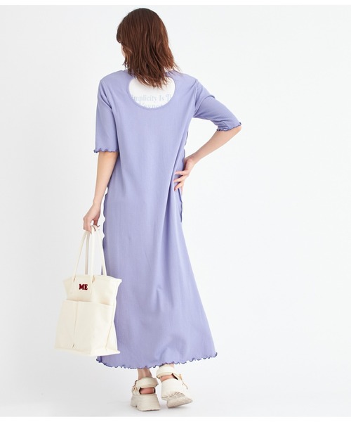 CHILLE（チル）の「配色メローワンピース（ワンピース・レディース・ブラック/オリーブ/ブルー・FREE）」の11枚目の写真