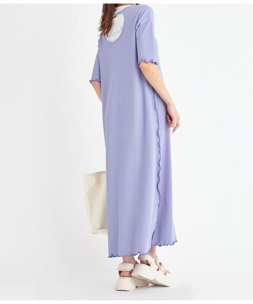 CHILLE（チル）の「配色メローワンピース（ワンピース・レディース・ブラック/オリーブ/ブルー・FREE）」の12枚目の写真