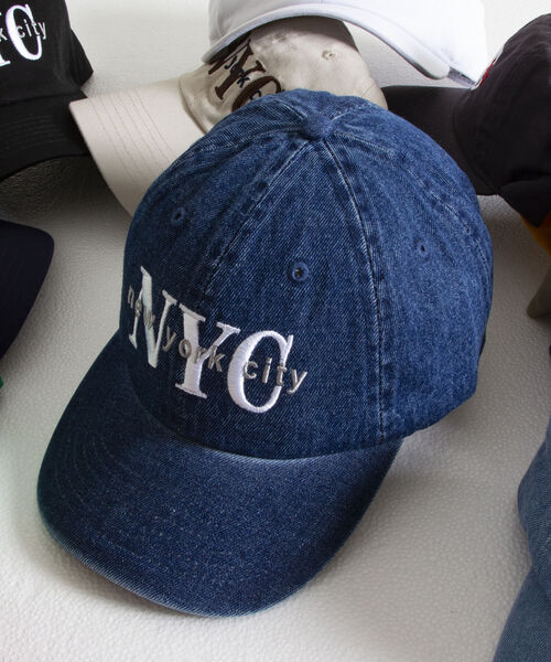 newhattan（ニューハッタン）の「【NEW HATTAN/ニューハッタン】NYC 刺繍ロゴ キャップ embroidery（キャップ・メンズ・オレンジ/オフホワイト/イエロー/ライトブルー/ネイビー/インディゴブルー/グリーン/ベージュ/ライトパープル/ベージュ系その他4/ブラック/チャコールグレー・FREE）」の9枚目の写真