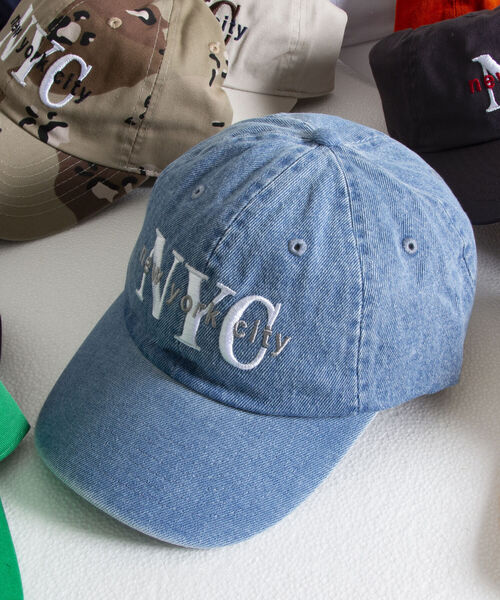 newhattan（ニューハッタン）の「【NEW HATTAN/ニューハッタン】NYC 刺繍ロゴ キャップ embroidery（キャップ・メンズ・オレンジ/オフホワイト/イエロー/ライトブルー/ネイビー/インディゴブルー/グリーン/ベージュ/ライトパープル/ベージュ系その他4/ブラック/チャコールグレー・FREE）」の7枚目の写真