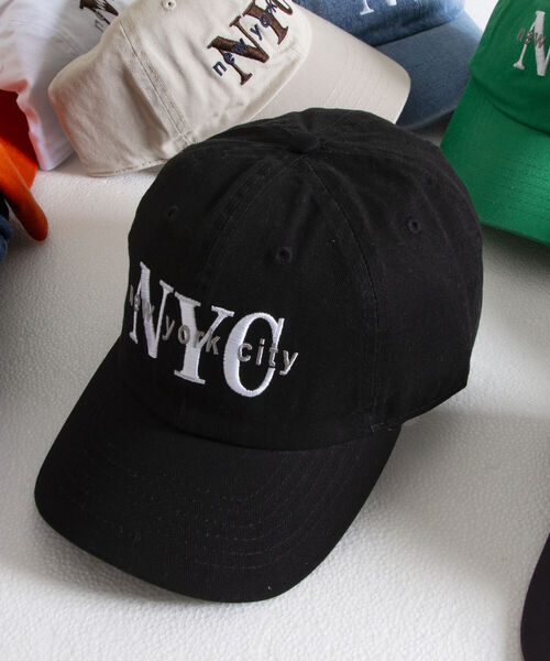 newhattan（ニューハッタン）の「【NEW HATTAN/ニューハッタン】NYC 刺繍ロゴ キャップ embroidery（キャップ・メンズ・オレンジ/オフホワイト/イエロー/ライトブルー/ネイビー/インディゴブルー/グリーン/ベージュ/ライトパープル/ベージュ系その他4/ブラック/チャコールグレー・FREE）」の3枚目の写真