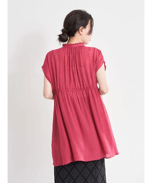 earth music&ecology（アースミュージックアンドエコロジー）の「フレンチスリーブチュニック（チュニック・レディース・ピンク系その他2/ライトベージュ/グリーン系その他4・FREE）」の21枚目の写真