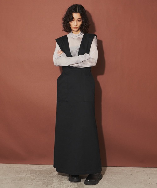 Aunt Marie's(アントマリーズ)の「ハイウエストジャンスカ(スカート・レディース・ブラック/アイボリー・FREE/S)」の5枚目の写真