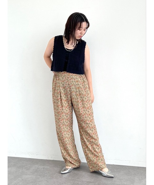 Green　Parks（グリーンパークス）の「モダン柄イージーパンツ（その他パンツ・レディース・ブラウン/レッド/ブルーグリーン・FREE）」の4枚目の写真