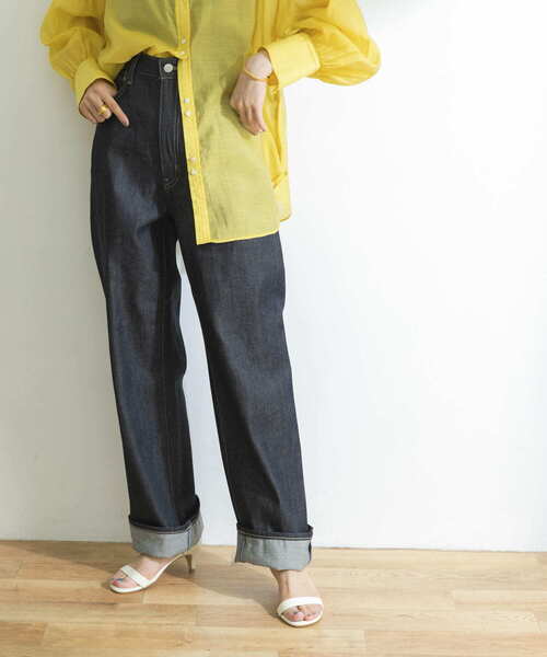 PICCADILLY（ピカデリー）の「『別注』PICCADILLY×URBAN RESEARCH　オーガニックコットンロールアップ（デニムパンツ・レディース・ノンウォッシュ・SMALL/MEDIUM）」の2枚目の写真