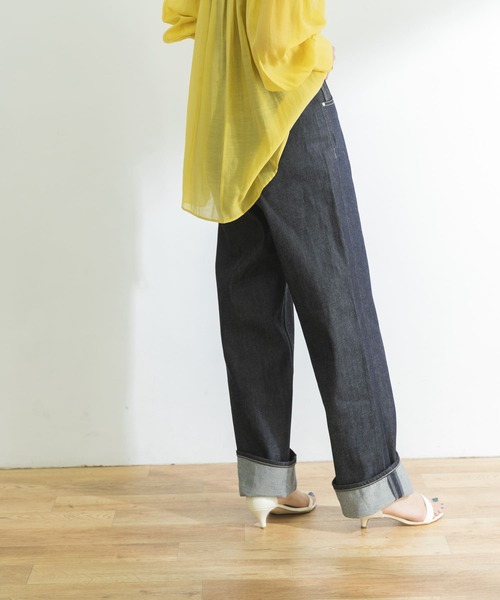 PICCADILLY（ピカデリー）の「『別注』PICCADILLY×URBAN RESEARCH　オーガニックコットンロールアップ（デニムパンツ・レディース・ノンウォッシュ・SMALL/MEDIUM）」の4枚目の写真