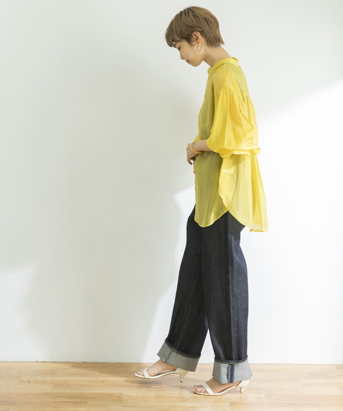 PICCADILLY（ピカデリー）の「『別注』PICCADILLY×URBAN RESEARCH　オーガニックコットンロールアップ（デニムパンツ・レディース・ノンウォッシュ・SMALL/MEDIUM）」の9枚目の写真