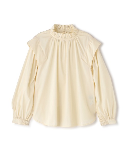 N.（N. Natural Beauty Basic）（エヌエヌナチュラルビューティーベーシック）の「◆ラッフルネックショルダータックブラウス（シャツ/ブラウス・レディース・ブルー系その他/ダークブラウン/クリーム・MEDIUM）」の15枚目の写真