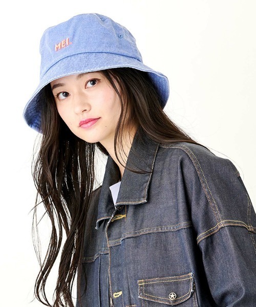 MEI（メイ）の「MEI/メイ ハット 紫外線対策 ピグメントバケットハット 125199004（ハット・メンズ・ベージュ/ブラック×ブラック/パープル/ブルー・FREE/56cm）」の11枚目の写真