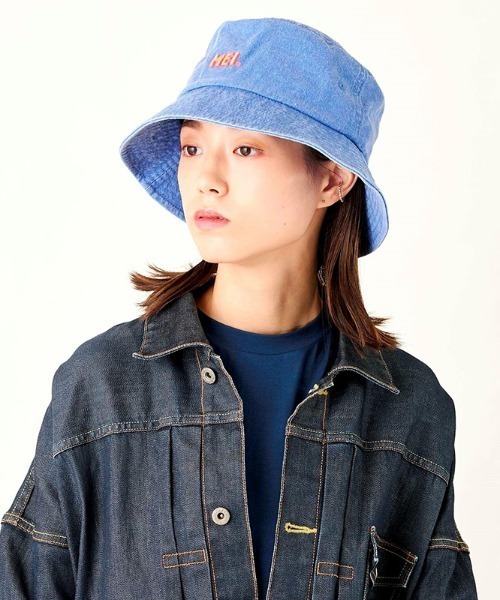 MEI（メイ）の「MEI/メイ ハット 紫外線対策 ピグメントバケットハット 125199004（ハット・メンズ・ベージュ/ブラック×ブラック/パープル/ブルー・FREE/56cm）」の14枚目の写真