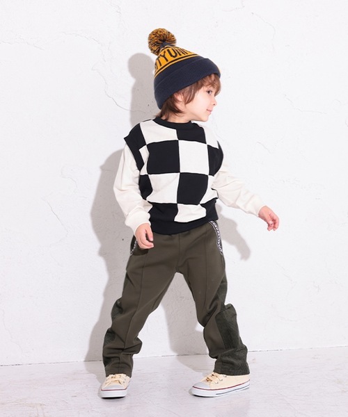 Ocean&Ground(オーシャン&グラウンド)の「ブロックチェックリメイクTシャツ(80~140cm)(Tシャツ/カットソー・キッズ・ブラック/グリーン・90/100/110/120/80/130/95/140)」の13枚目の写真
