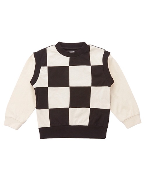 Ocean&Ground(オーシャン&グラウンド)の「ブロックチェックリメイクTシャツ(80~140cm)(Tシャツ/カットソー・キッズ・ブラック/グリーン・90/100/110/120/80/130/95/140)」の11枚目の写真