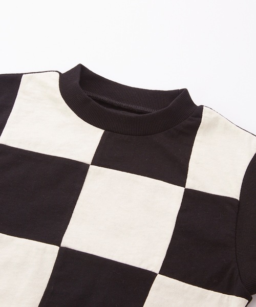 Ocean&Ground(オーシャン&グラウンド)の「ブロックチェックリメイクTシャツ(80~140cm)(Tシャツ/カットソー・キッズ・ブラック/グリーン・90/100/110/120/80/130/95/140)」の9枚目の写真