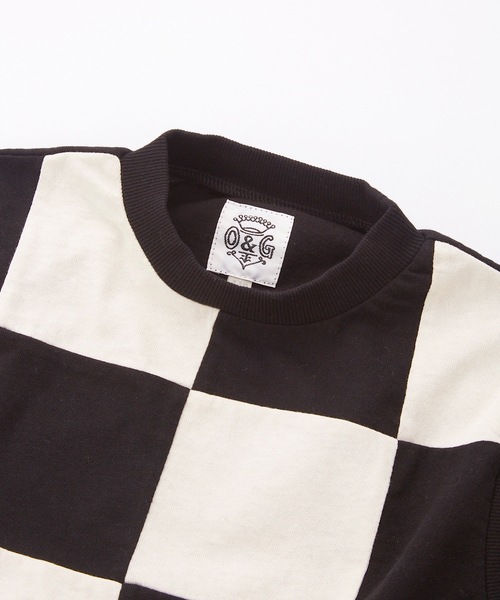 Ocean&Ground(オーシャン&グラウンド)の「ブロックチェックリメイクTシャツ(80~140cm)(Tシャツ/カットソー・キッズ・ブラック/グリーン・90/100/110/120/80/130/95/140)」の8枚目の写真