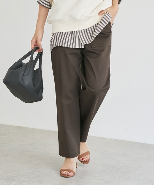 Doux archives（ドゥアルシーヴ）の「チノストレッチベイカーパンツ（チノパンツ・レディース・ネイビー/アイボリー/ブラウン・LARGE/MEDIUM/SMALL）」の3枚目の写真