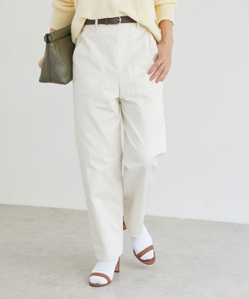 Doux archives（ドゥアルシーヴ）の「チノストレッチベイカーパンツ（チノパンツ・レディース・ネイビー/アイボリー/ブラウン・LARGE/MEDIUM/SMALL）」の7枚目の写真
