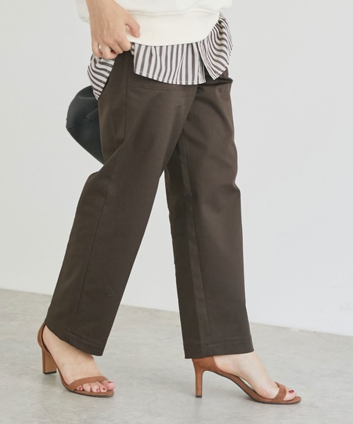 Doux archives（ドゥアルシーヴ）の「チノストレッチベイカーパンツ（チノパンツ・レディース・ネイビー/アイボリー/ブラウン・LARGE/MEDIUM/SMALL）」の8枚目の写真