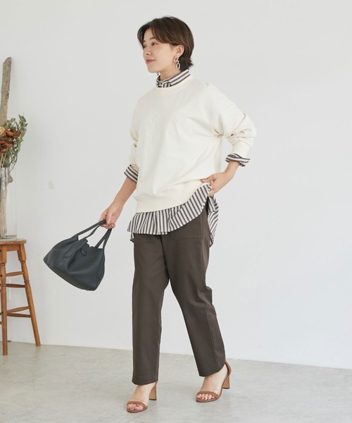 Doux archives（ドゥアルシーヴ）の「チノストレッチベイカーパンツ（チノパンツ・レディース・ネイビー/アイボリー/ブラウン・LARGE/MEDIUM/SMALL）」の18枚目の写真