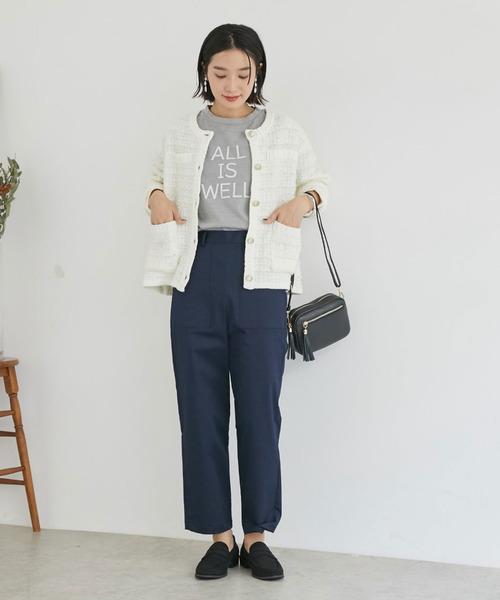 Doux archives（ドゥアルシーヴ）の「チノストレッチベイカーパンツ（チノパンツ・レディース・ネイビー/アイボリー/ブラウン・LARGE/MEDIUM/SMALL）」の22枚目の写真