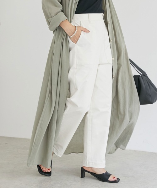 Doux archives（ドゥアルシーヴ）の「チノストレッチベイカーパンツ（チノパンツ・レディース・ネイビー/アイボリー/ブラウン・LARGE/MEDIUM/SMALL）」の16枚目の写真