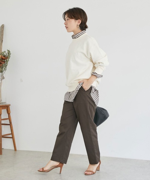 Doux archives（ドゥアルシーヴ）の「チノストレッチベイカーパンツ（チノパンツ・レディース・ネイビー/アイボリー/ブラウン・LARGE/MEDIUM/SMALL）」の21枚目の写真